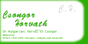 csongor horvath business card